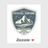 Passo del Sempione italiaanse zwitserse bergen mot Sticker (Vel)