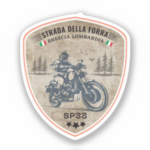 passo della forra in moto italiaanse apls sticker