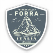 passo della forra in moto italiaanse apls sticker (Voorkant)