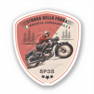 passo della forra in moto italiaanse apls sticker