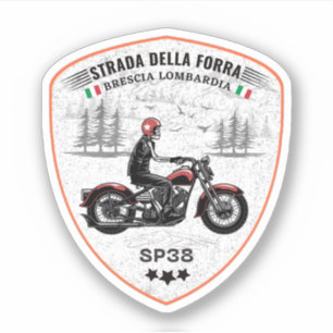 passo della forra in moto italiaanse apls sticker