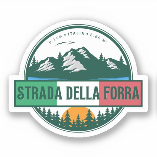 passo della forra in moto sticker (Voorkant)