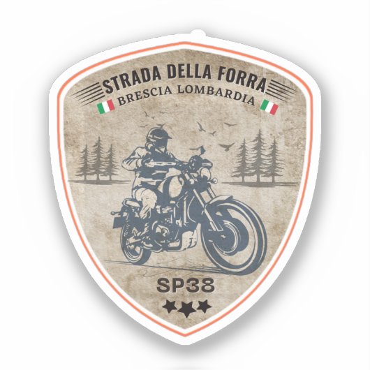 passo della forra op de motor Italiaanse apls Sticker (Voorkant)