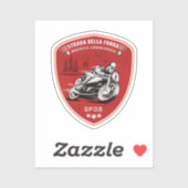 Passo della Forra op de motor Italiaanse APLS Sticker (Vel)