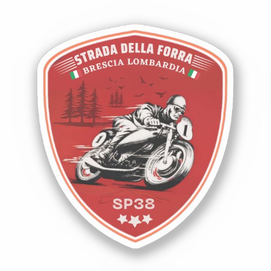Passo della Forra op de motor Italiaanse APLS Sticker (Voorkant)