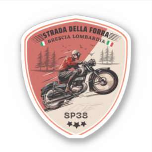   passo della forra op de motor Italiaanse apls Sticker