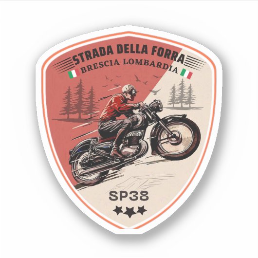 passo della forra op de motor Italiaanse apls Sticker (Voorkant)