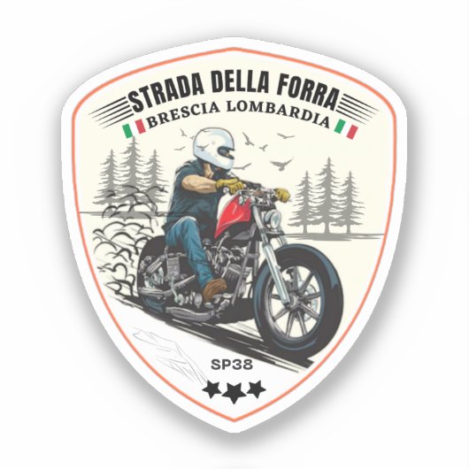 Passo della Forra op de motor Italiaanse APLS Sticker (Voorkant)