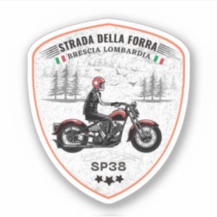passo della forra op de motor Italiaanse apls Sticker