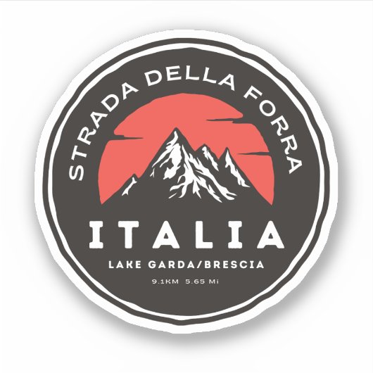 passo della forra op de motor Italiaanse apls Sticker (Voorkant)