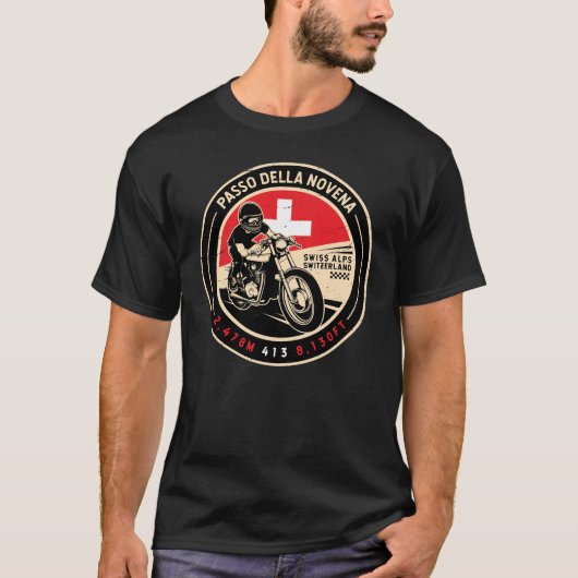 Passo della Novena | Zwitserland | Motorfiets T-shirt (Voorkant)