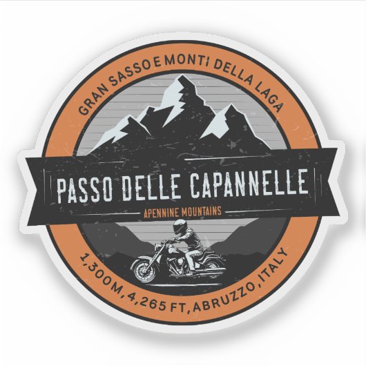    Passo delle Capannelle , Abruzzo, Italy Sticker (Voorkant)
