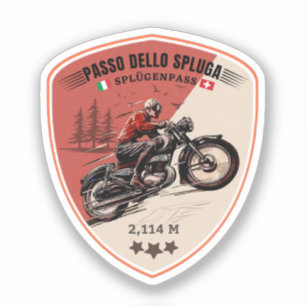 Passo dello Spluga Italiaanse Zwitserse bergen m Sticker