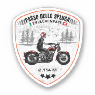 Passo dello Spluga italiaanse zwitserse bergen mot Sticker