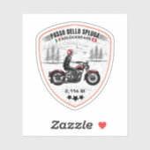 Passo dello Spluga italiaanse zwitserse bergen mot Sticker (Vel)