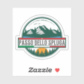 Passo dello Spluga italiaanse zwitserse bergen mot Sticker (Vel)