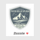 Passo dello Spluga italiaanse zwitserse bergen mot Sticker (Vel)