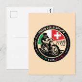 Passo Dello Spluga Italië Zwitserland Motorfiets Briefkaart (Voorkant / Achterkant)