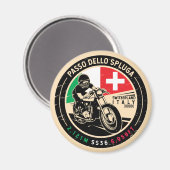 Passo Dello Spluga Italië Zwitserland Motorfiets Magneet (Voorkant / Achterkant)