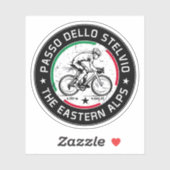 passo dello stelvio - stelvio pas italiaans fietse sticker (Vel)