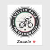 passo dello stelvio - stelvio pas italiaans fietse sticker (Vel)