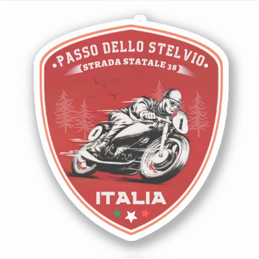 Passo dello Stelvio - Stelvio-pas Italiaanse berge Sticker (Voorkant)