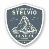 passo dello stelvio - stelvio pass italiaans alps sticker (Voorkant)
