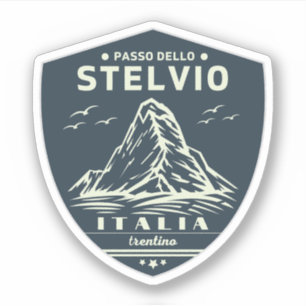 passo dello stelvio - stelvio pass italiaans alps sticker