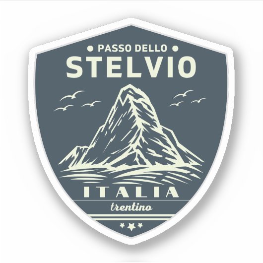 passo dello stelvio - stelvio pass italiaans alps sticker (Voorkant)