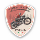 passo dello stelvio - stelvio pass italiaans alps sticker (Voorkant)