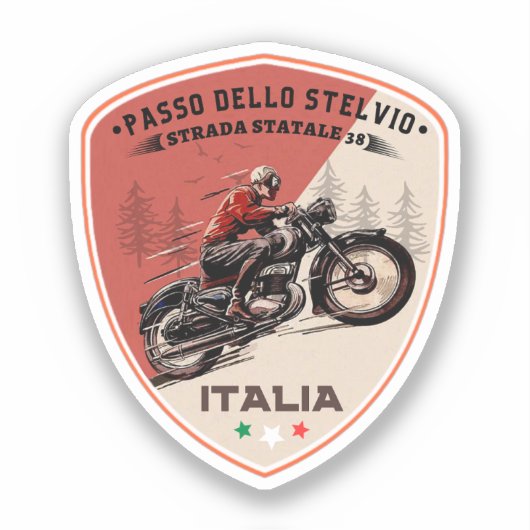 passo dello stelvio - stelvio pass italiaans alps sticker (Voorkant)