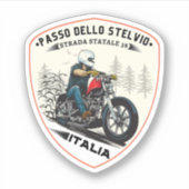 passo dello stelvio - stelvio pass italiaans alps sticker (Voorkant)