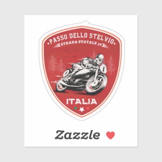 passo dello stelvio - stelvio pass italian Mountai Sticker (Vel)
