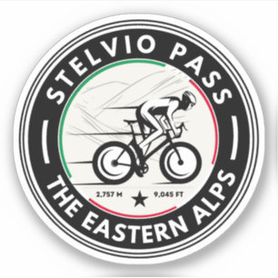 Passo dello Stelvio - Stelviopas Italiaans Wielren Sticker