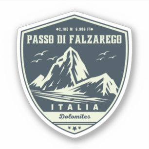 Passo di Falzarego-italiaanse bergpas dolomiet Sticker