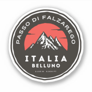 Passo di Falzarego-italiaanse bergpas dolomiet Sticker