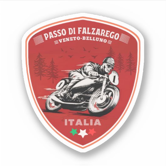 Passo di Falzarego-italiaanse bergpas Sticker (Voorkant)
