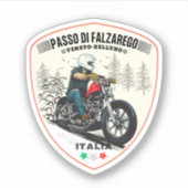 Passo di Falzarego-italiaanse bergpas Sticker (Voorkant)