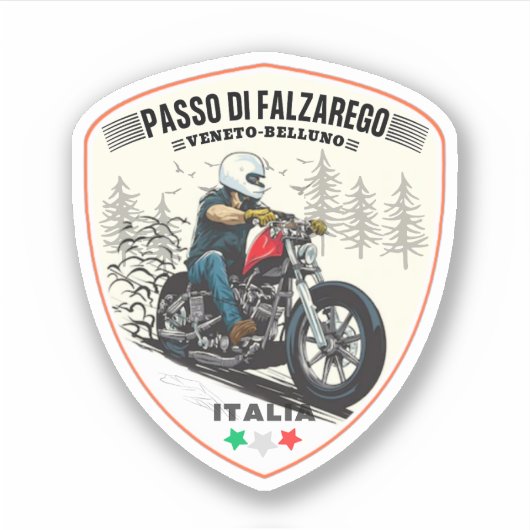 Passo di Falzarego-italiaanse bergpas Sticker (Voorkant)