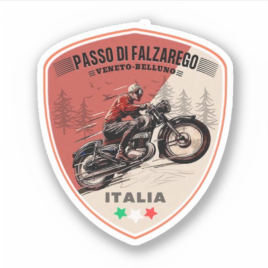 Passo di Falzarego-italiaanse bergpas Sticker (Voorkant)