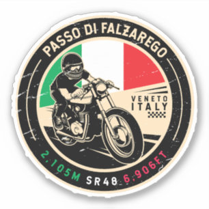 Passo di Falzarego Italië Falzarego Pass Motorcycl Sticker