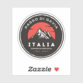 passo di gavia - gavia pass italian Mountain alps Sticker (Vel)