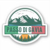 passo di gavia - gavia pass italian Mountain alps Sticker (Voorkant)