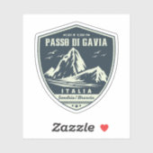 passo di gavia - gavia pass italian Mountain alps Sticker (Vel)