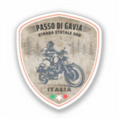 passo di gavia - gavia pass italian Mountains alp Sticker (Voorkant)
