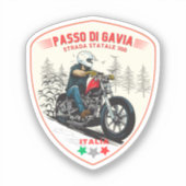 passo di gavia - gavia pass italian Mountains alp Sticker (Voorkant)