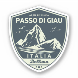passo di giau - giau pass italian Mountains alps Sticker
