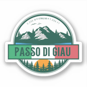 passo di giau - giau pass italian Mountains alps Sticker