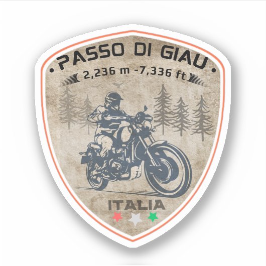 passo di giau - giau pass italian Mountains alps Sticker (Voorkant)