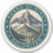 passo di giau - giau pass italian Mountains alps Sticker (Voorkant)